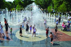 Select your favorite song from tne listed composers from your mobile device @ classicalwalkoffame.org to be added to the Washington Park Fountain Jukebox queue.